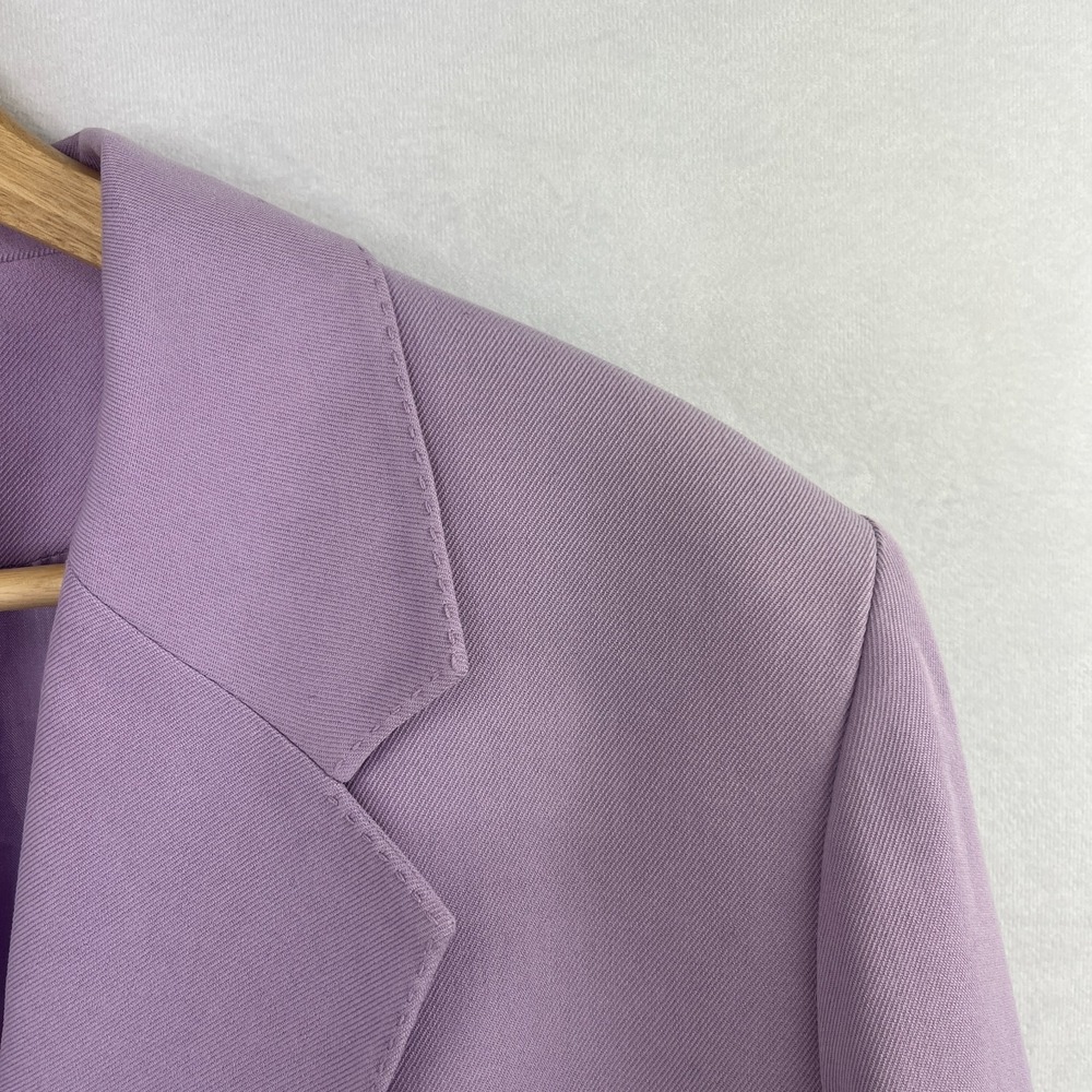 Lauren Ralph Lauren NWT Blazer Womens 20W 100% Silk Purple Jacket - Picture 4 of 15